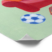 Schwarzes Labrador am rosa Couchwerk Poster (Ecke)