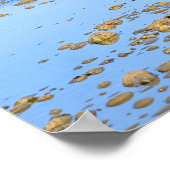 Schwarzes Labrador am Strand Poster (Ecke)