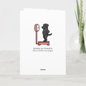 Schwarzes Labrador auf der Skala Karte (Rückseite)