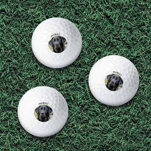 Schwarzes Labrador, benutzerdefiniertes Foto Golfball