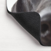 Schwarzes Labrador Closeup-Portrait Mousepad (Ecke)