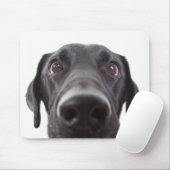 Schwarzes Labrador Closeup-Portrait Mousepad (Mit Mouse)
