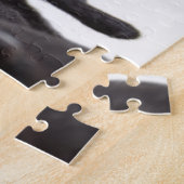Schwarzes Labrador Closeup-Portrait Puzzle (Seite)