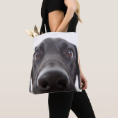 Schwarzes Labrador Closeup-Portrait Tasche (Von Nahem)