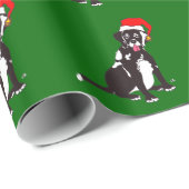 Schwarzes Labrador Connie Geschenkpapier (Rolleneckpunkt)