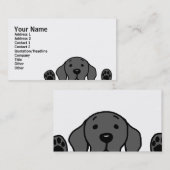 Schwarzes Labrador, das Sie aufpasst Visitenkarte (Vorne/Hinten)