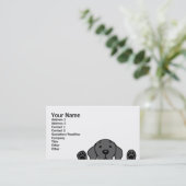 Schwarzes Labrador, das Sie aufpasst Visitenkarte (Stehend Vorderseite)