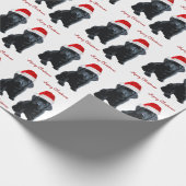 Schwarzes Labrador Frohe Weihnachtswelpen Santa Do Geschenkpapier (Ecke)