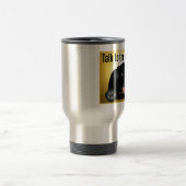 Schwarzes Labrador-Gespräch zur Tatze! Reisebecher (Mittel)