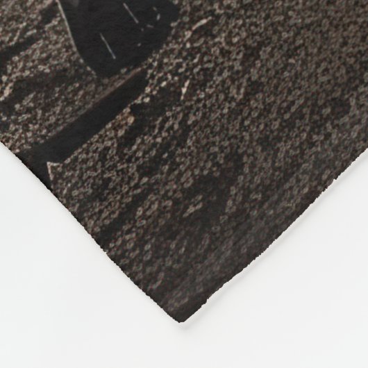 Schwarzes Labrador Halloween Beängstigend Fleecedecke (Ecke)