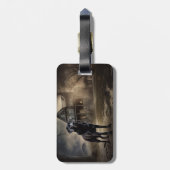 Schwarzes Labrador Halloween Beängstigend Gepäckanhänger (Rückseite vertikal)