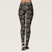 Schwarzes Labrador Halloween Beängstigend Leggings (Rückseite)