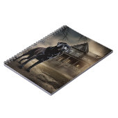 Schwarzes Labrador Halloween Beängstigend Notizblock (Linke Seite)