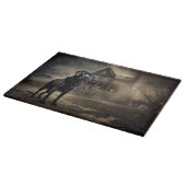 Schwarzes Labrador Halloween Beängstigend Schneidebrett (Ecke)