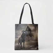 Schwarzes Labrador Halloween Beängstigend Tasche (Vorderseite)
