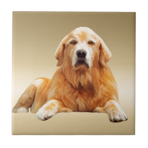 Schwarzes Labrador Hund Farbe Farbe Farbe Malerei Fliese