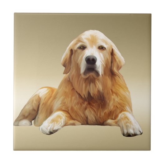 Schwarzes Labrador Hund Farbe Farbe Farbe Malerei Fliese (Vorderseite)