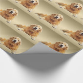 Schwarzes Labrador Hund Farbe Farbe Farbe Malerei Geschenkpapier (Ecke)