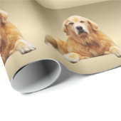 Schwarzes Labrador Hund Farbe Farbe Farbe Malerei Geschenkpapier (Rolleneckpunkt)