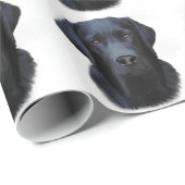 Schwarzes Labrador Hund Farbe Farbe Farbe Malerei Geschenkpapier (Rolleneckpunkt)