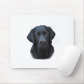 Schwarzes Labrador Hund Farbe Farbe Farbe Malerei Mousepad (Mit Mouse)