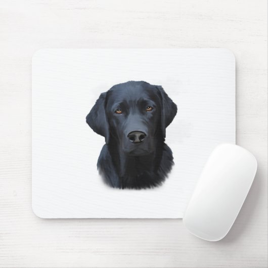 Schwarzes Labrador Hund Farbe Farbe Farbe Malerei Mousepad (Mit Mouse)