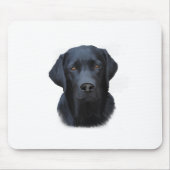 Schwarzes Labrador Hund Farbe Farbe Farbe Malerei Mousepad (Vorne)
