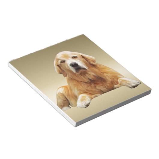 Schwarzes Labrador Hund Farbe Farbe Farbe Malerei Notizblock (angewinkelt)