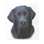 Schwarzes Labrador Hund Farbe Farbe Farbe Malerei Notizblock (Vorderseite)