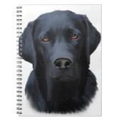 Schwarzes Labrador Hund Farbe Farbe Farbe Malerei Notizblock (Vorderseite)