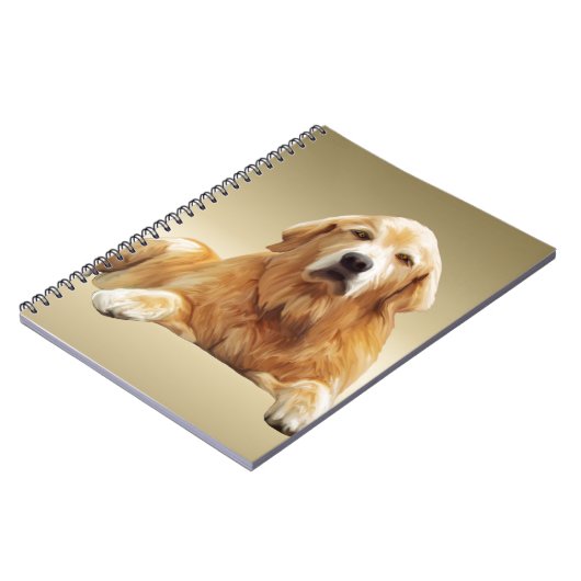 Schwarzes Labrador Hund Farbe Farbe Farbe Malerei Notizblock (Linke Seite)