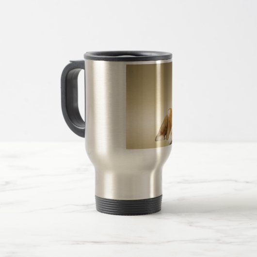 Schwarzes Labrador Hund Farbe Farbe Farbe Malerei Reisebecher (Vorderseite Links)