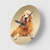 Schwarzes Labrador Hund Farbe Farbe Farbe Malerei Runde Wanduhr (Winkel)