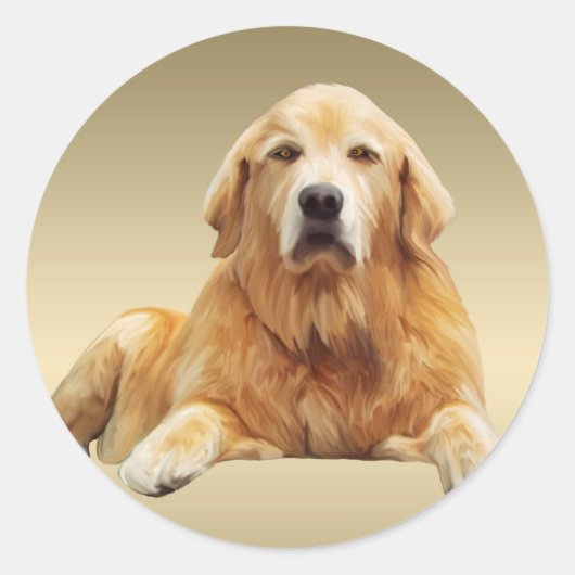 Schwarzes Labrador Hund Farbe Farbe Farbe Malerei Runder Aufkleber (Vorderseite)