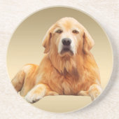 Schwarzes Labrador Hund Farbe Farbe Farbe Malerei Sandstein Untersetzer (Vorne)