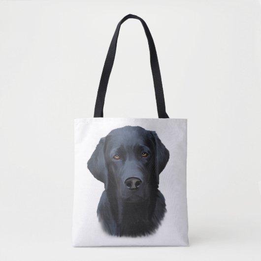Schwarzes Labrador Hund Farbe Farbe Farbe Malerei Tasche (Vorderseite)
