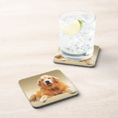 Schwarzes Labrador Hund Farbe Farbe Farbe Malerei Untersetzer (Rechte Seite)