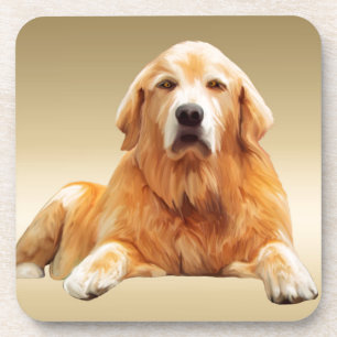 Schwarzes Labrador Hund Farbe Farbe Farbe Malerei Untersetzer