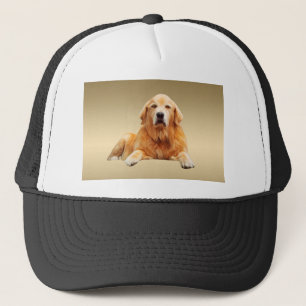 Schwarzes Labrador-Hund Wasserfarben-Kunstmalerei Truckerkappe