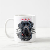 Schwarzes Labrador, Hundename hinzufügen, Text änd Kaffeetasse (Links)