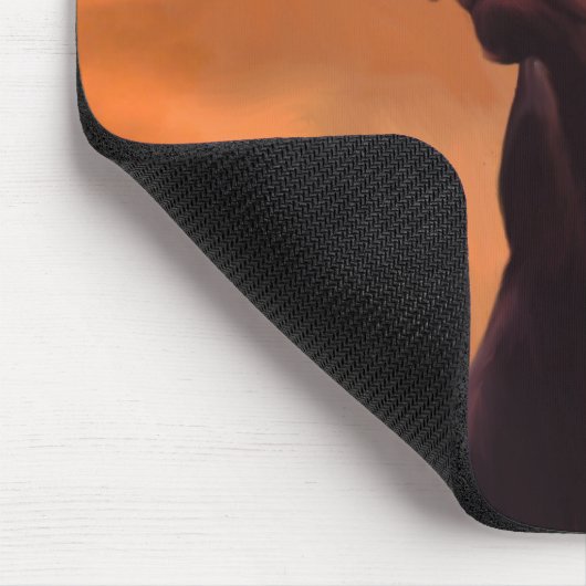 Schwarzes Labrador Hundportrait Mousepad (Ecke)