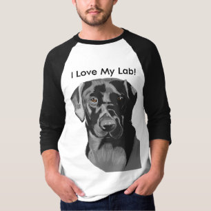 Schwarzes Labrador" ich Liebe mein Labrador " T-Shirt