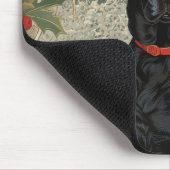 Schwarzes Labrador im Winter Mousepad (Ecke)