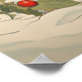 Schwarzes Labrador im Winter Poster (Ecke)