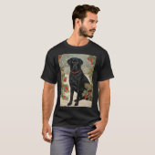Schwarzes Labrador im Winter T-Shirt (Vorne ganz)