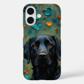 Schwarzes Labrador in Blätter Case-Mate iPhone Hülle (Rückseite)