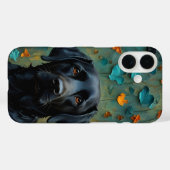 Schwarzes Labrador in Blätter Case-Mate iPhone Hülle (Rückseite (Horizontal))