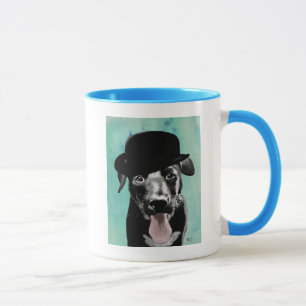 Schwarzes Labrador in der Melone Tasse