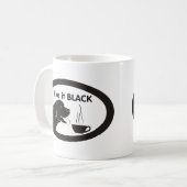 Schwarzes Labrador-Kaffee-Thema Kaffeetasse (Vorderseite Links)