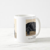 Schwarzes Labrador Kaffeetasse (VorderseiteRechts)